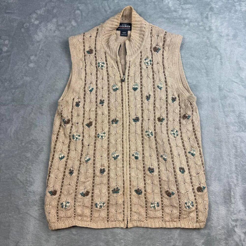 Woolrich Women's Tan and Cream Jumper